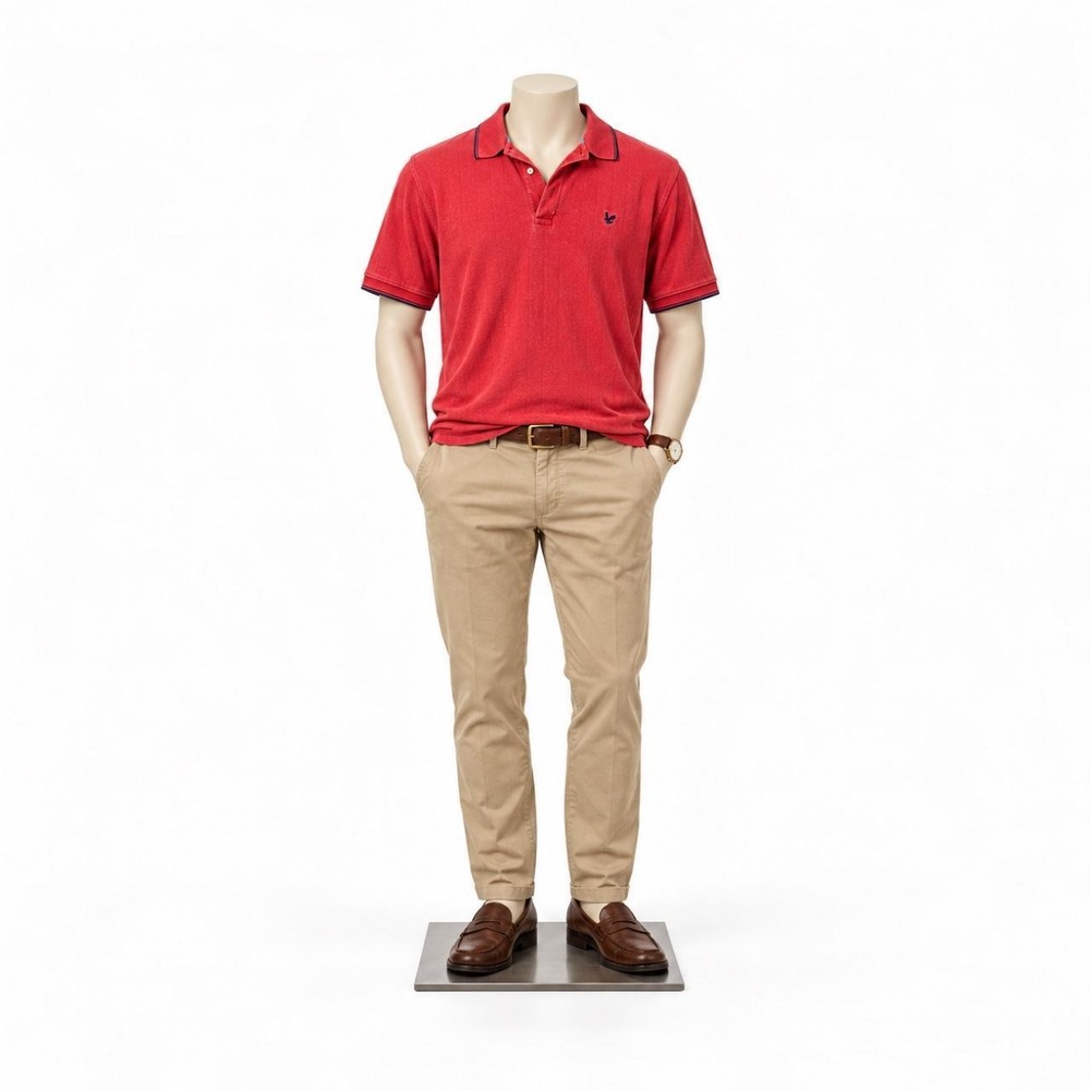 Lyle & Scott Red Polo Shirt — Size XL